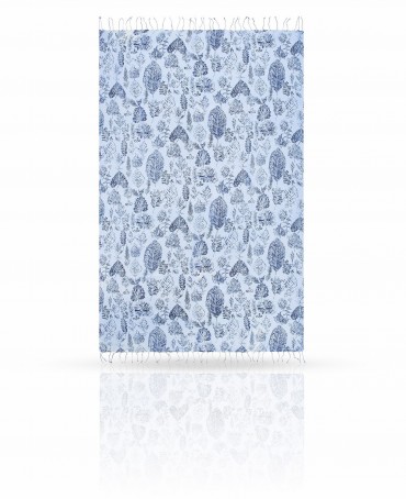 Палантин Женский S20-LEAF/SKY